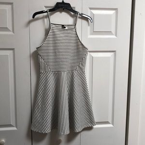 Black and white stripe dress